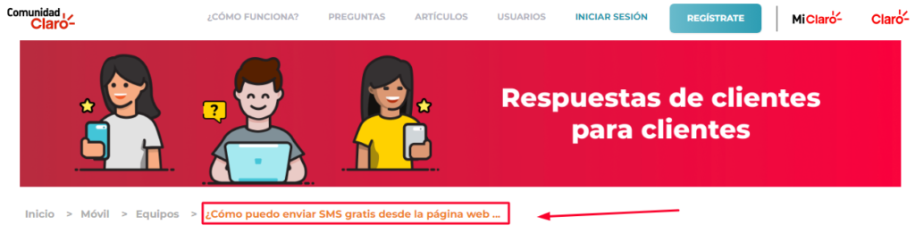 Cómo enviar mensaje de texto gratis en Claro Perú