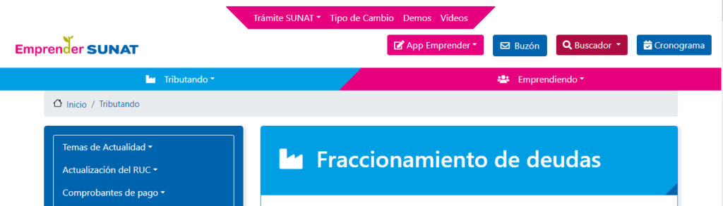 Cómo fraccionar una deuda en Sunat en Perú