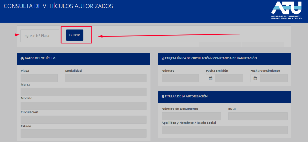 Consulta ATU en Perú