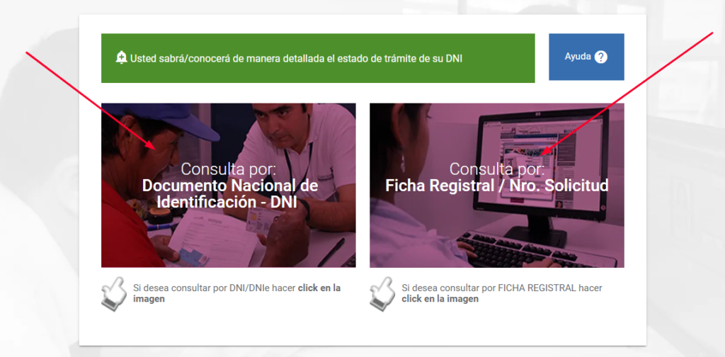 Consulta de Trámite de DNI en Perú