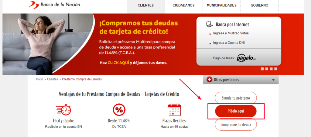 comprar deuda del Banco de la Nación