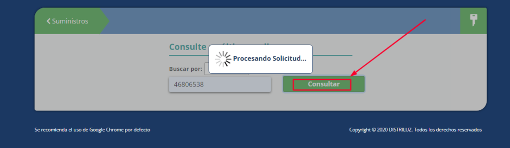 consultar el recibo Electronorte