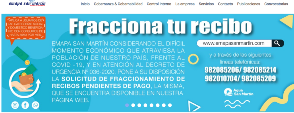 consultar el recibo Emapa San Martin