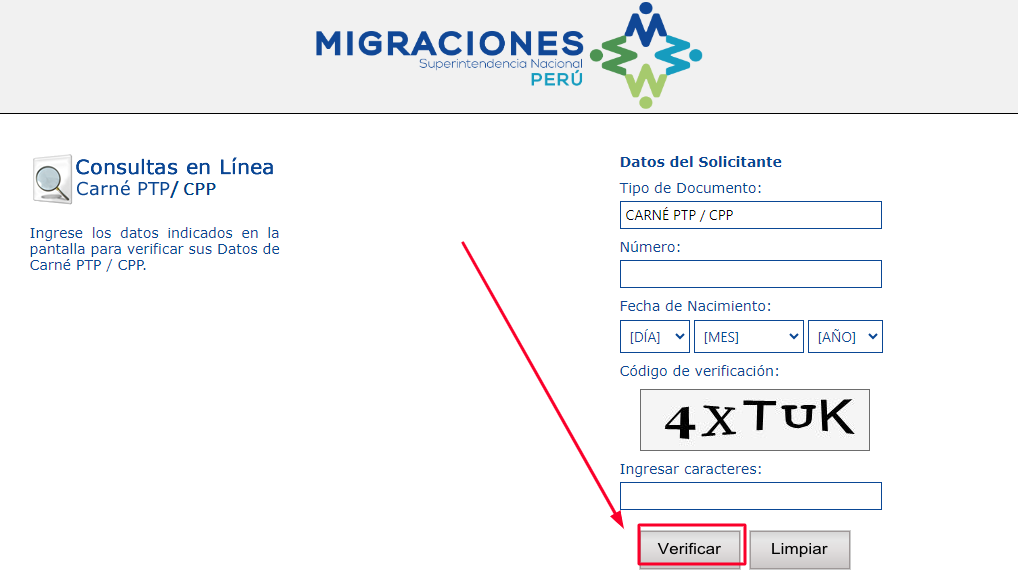 consulta en Migraciones CPP