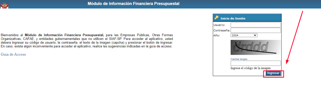 Consulta de expediente SIAF en Perú