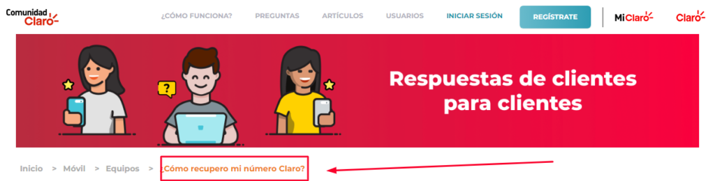 recuperar un número en Claro
